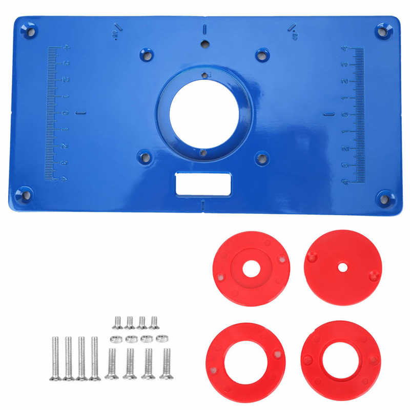 Placa abatible multifunción aluminio Router Placa de inserción de mesa recorte de madera máquina