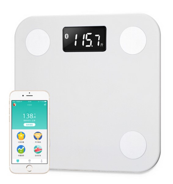 Yunmai m1501-Balance de poids humain | Mini Balance de graisse corporelle, pour la salle de bain, Bluetooth, pesage au sol, connexion: Default Title