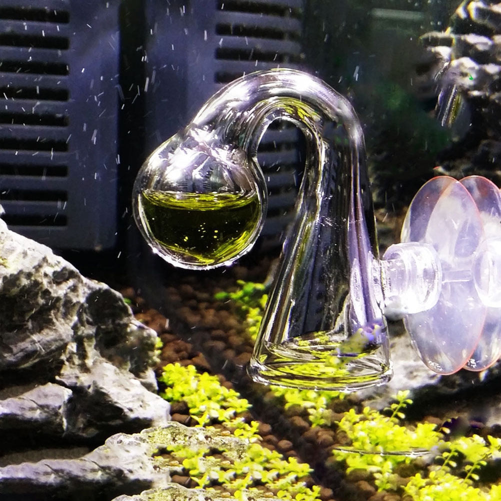 Fish Tank Water Live Moss Plant Aquarium Notes Glass CO2 Checker Carbon Dioxide PH Ball Long Term Indicator Monitor Tester