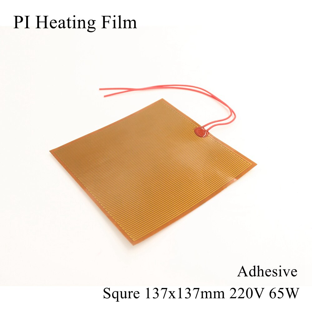 137mm x 137mm 220V 65W Polyimid Heizung Pi Heizung Film Platte Elektrische Beheizte Tafel Pad matt electrotherma flexibel Klebe Folie: Ursprünglich Titel