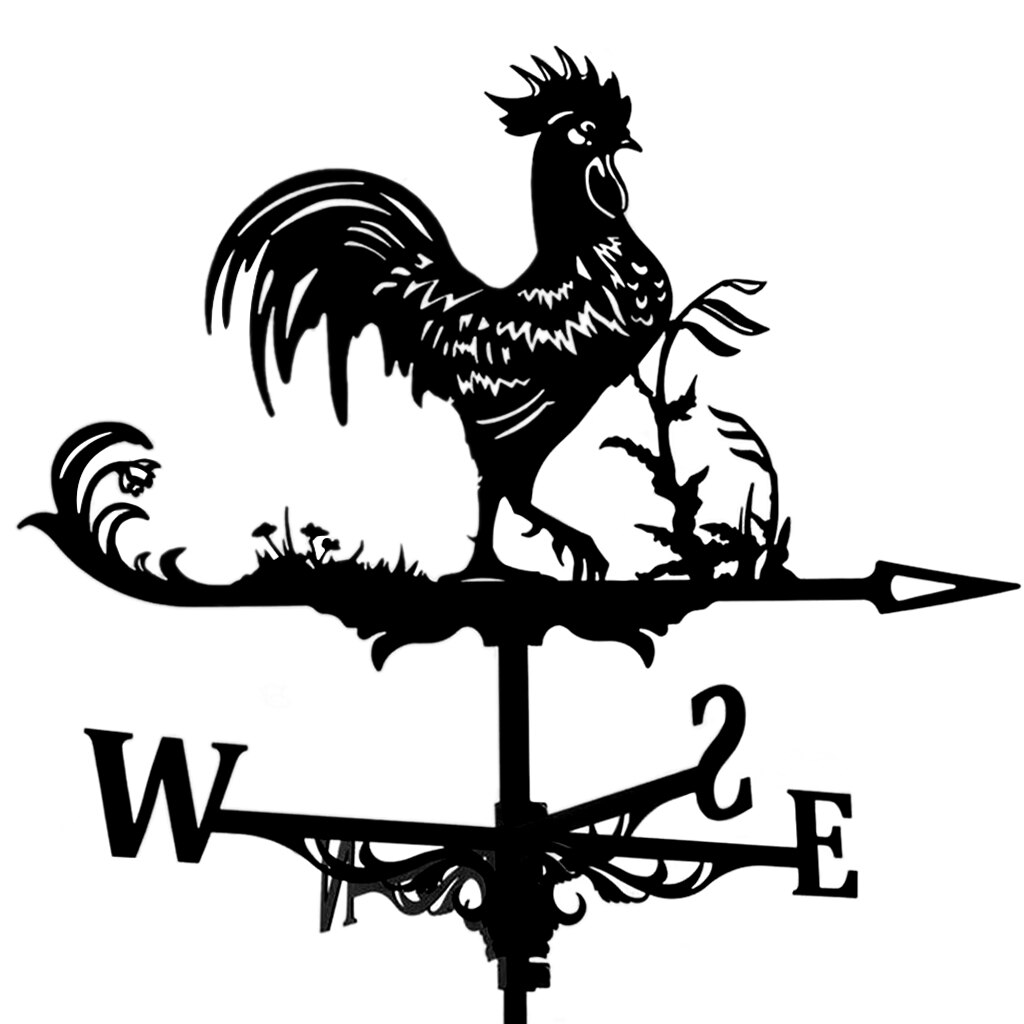 Weathervane Weather Vanes Roofs Retro Garden Stake Weather Vane Measuring Tools Outdoor Roof Decoration Architecture Decor Craft: Rooster