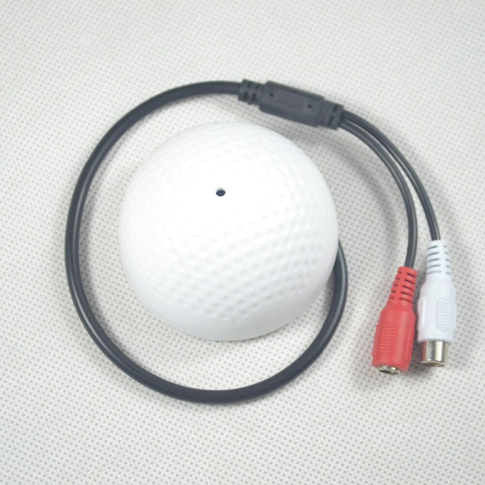 10pcs CCTV Microphone Audio Pickup Device High Sensitivity 12V Half Ball Sound Monitor For Security Camera