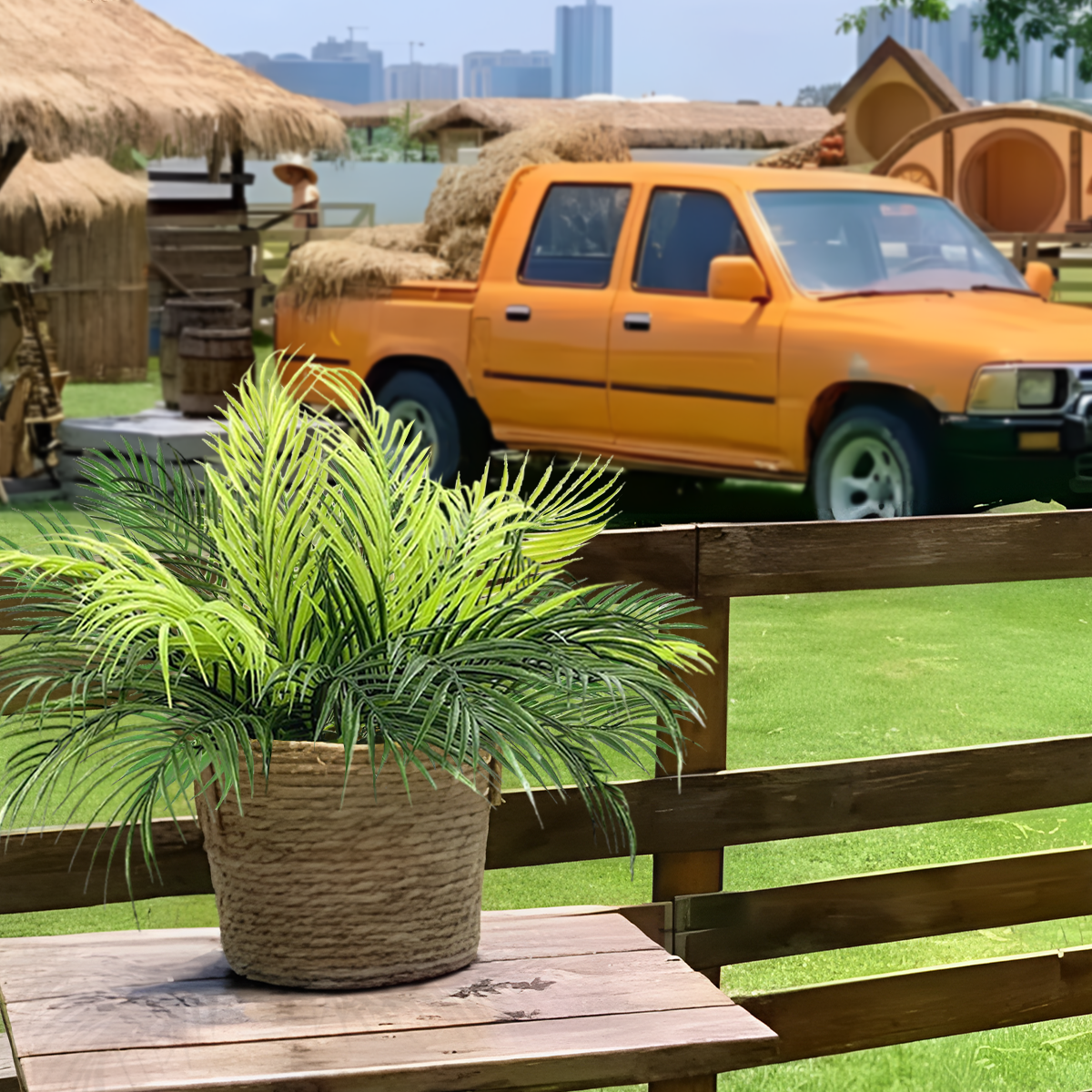 1 st 9 Bladeren 50 cm Kunstplanten Tropische Palmboom Tak Kerst Decoratie Home Decor Kamer Tuin Kantoor Jungle Party