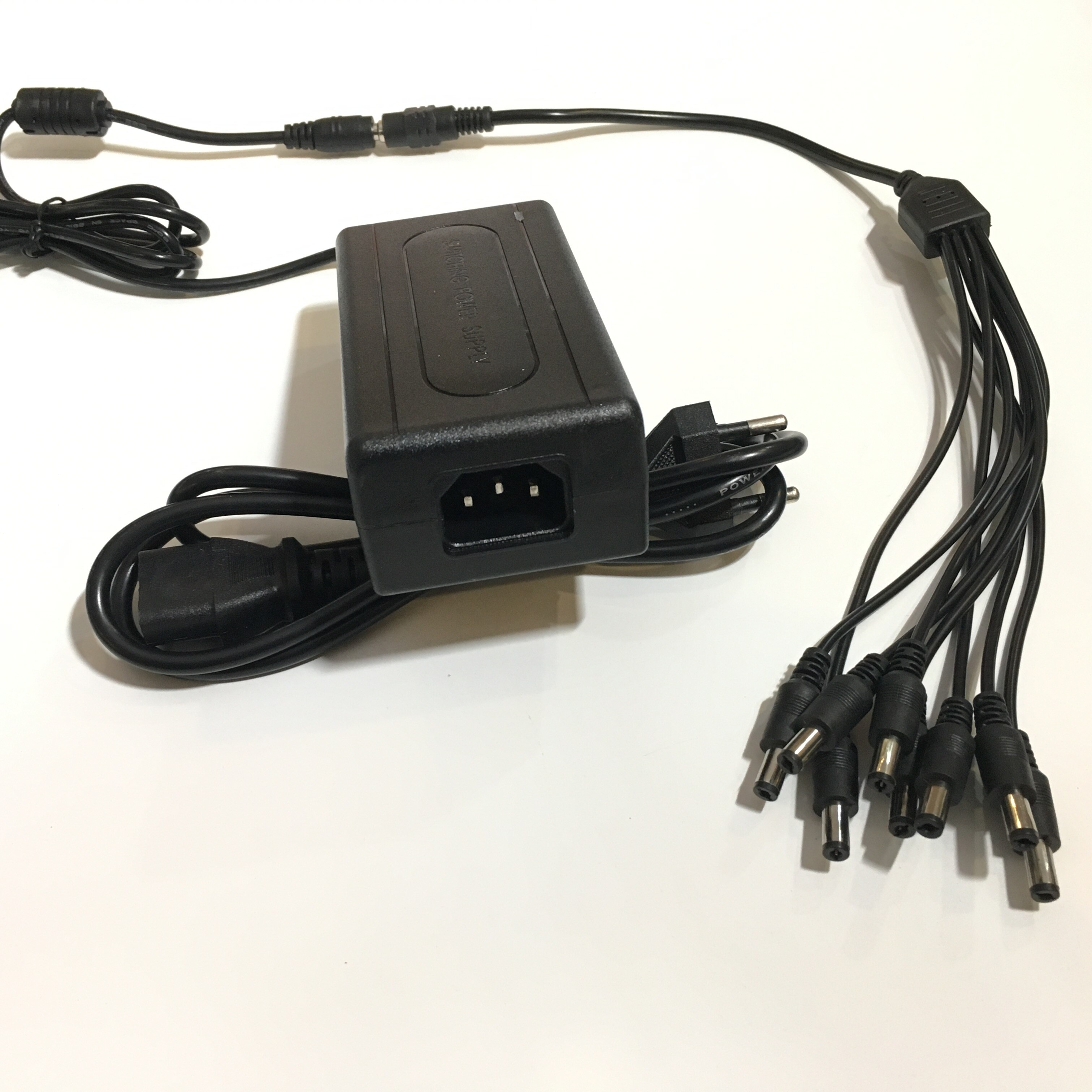DC 12V 5A Power Supply Adapter + 8 Split Power Cable for CCTV Security Camera DVR Analog AHD TVI CVI camera DVR Systems