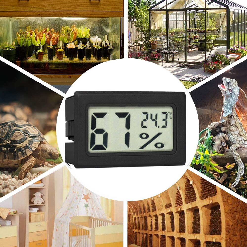Indoor Mini Digitale Lcd Temperatuur Sensor Vochtigheid Meter Thermometer Hygrometer Gauge Instrumenten Kabel Koelkast Thermometers
