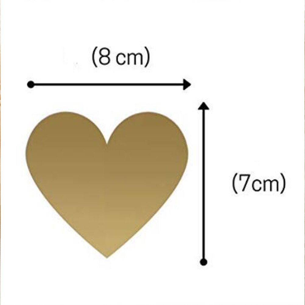 Corazón rasca pegatinas amor corazón rasca etiquetas para tarjeta de felicitación mensaje postal carta para decoraciones de boda