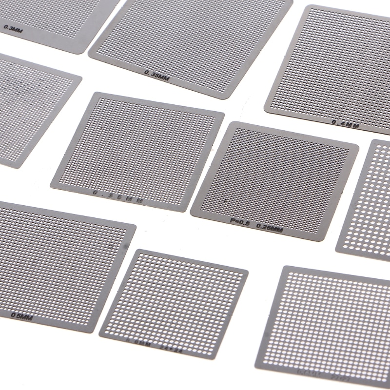 27Stck BGA Schablonen Universal- Direkt Beheizte Schablonen Für SMT SMD Chip Rpair LS'D Werkzeug