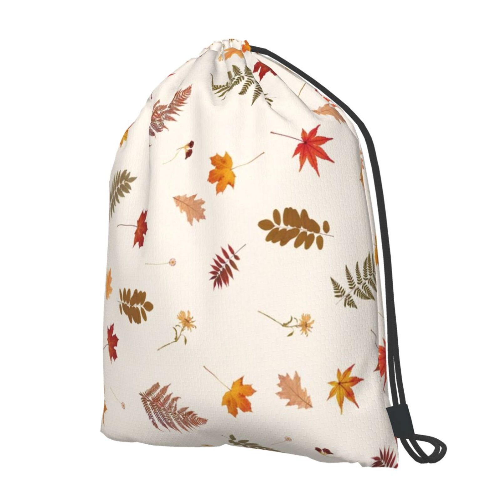 Herfst Blad Patroon Trekkoord Rugzak Tas Cinch Tas Sporttas Size 42Cm * 50Cm