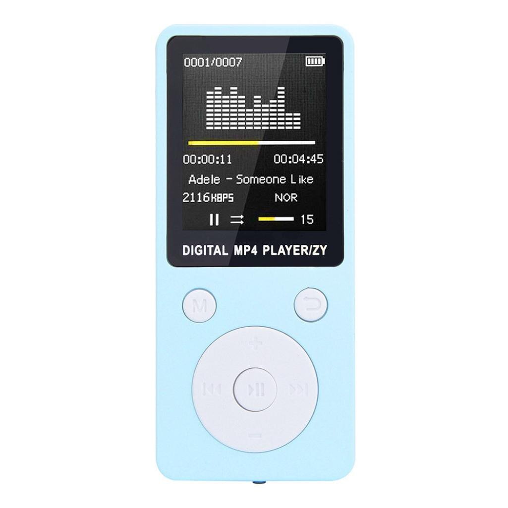 Kinganda Tragbare MP3 Verlustfreie Klang Musik-Spieler FM Recorder 7,15: hell Blau