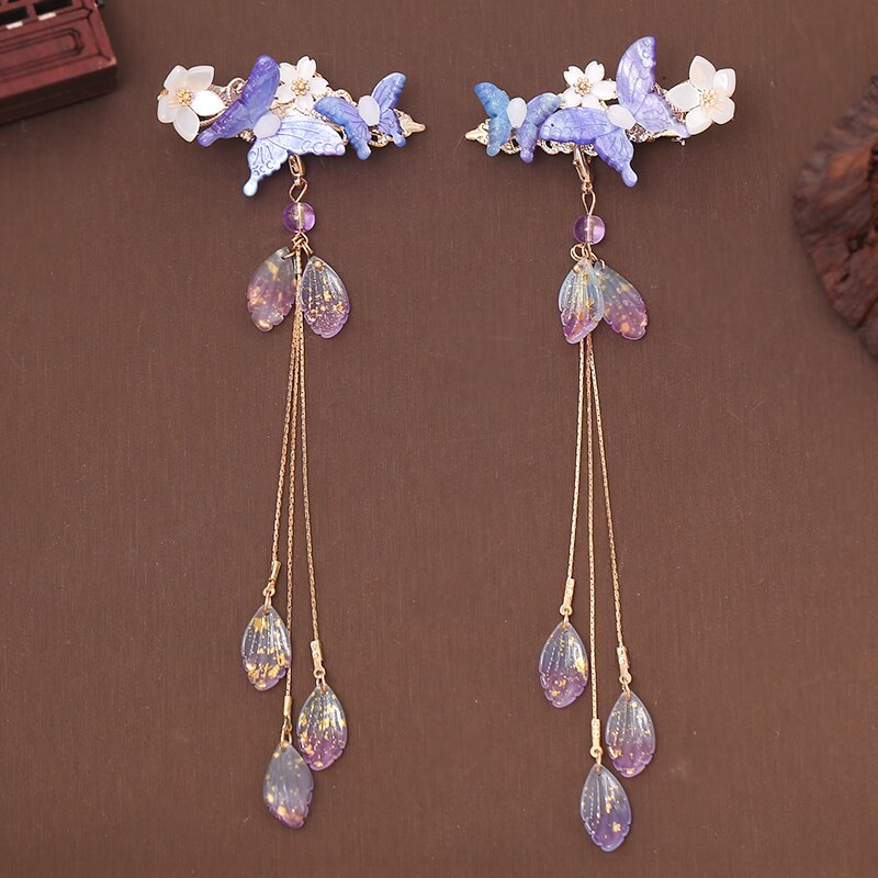 Han Chinese Kleding Accessoires Een Paar Hairclips Fringe Side Clip Haarspeld Antieke Haarspeld Hoofd Accessoires Oude Kostuum: 06