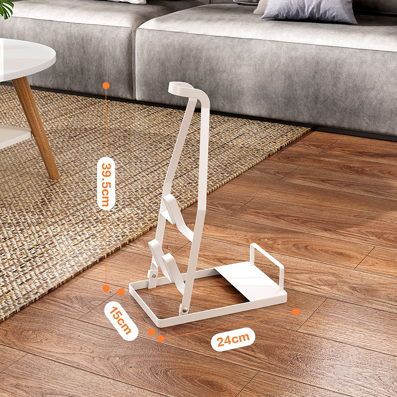 Aspirateur à bâton de support d'aspirateur, sans perçage, support d'aspirateur pour aspirateur et accessoires sans fil: Gris clair