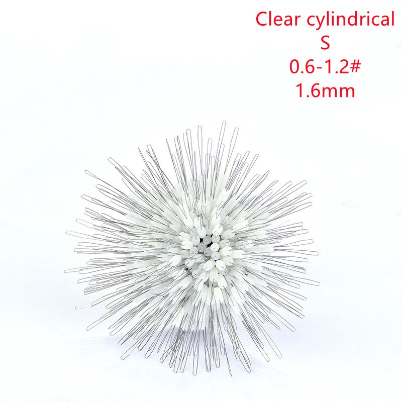 300 unids/lote de tapón de goma transparente flotador S M L tapón Bobber de pesca flotador cilíndrico Space Bean Fish Line Accesorios: clear cylindrical S