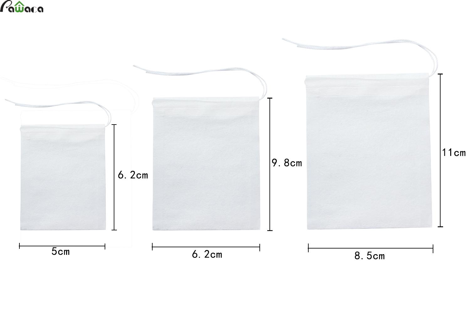 3 Sizes 100 pcs/Lot Teabags Empty Scented Tea Bags With String Heal Seal Filter Paper for Herb Loose Tea Bolsas de te