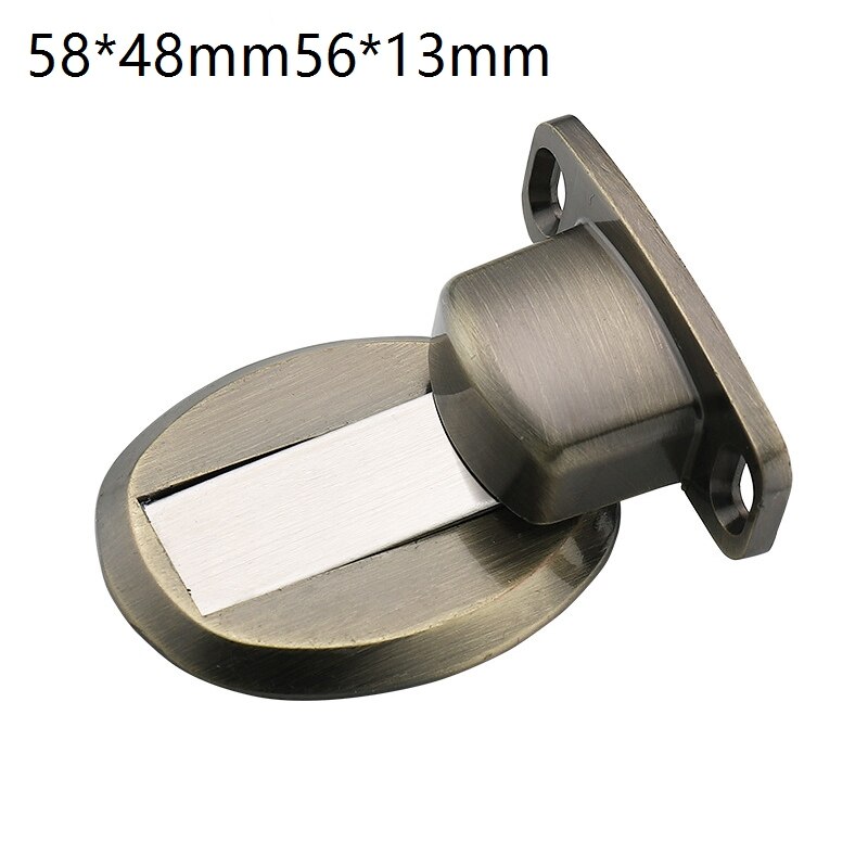 Rvs Deurstopper Slaapkamer-Collision Sterke Magnetische Aluminium Onzichtbare Deur Stop Elektromagnetische Deur 1Pc: gray  No screws