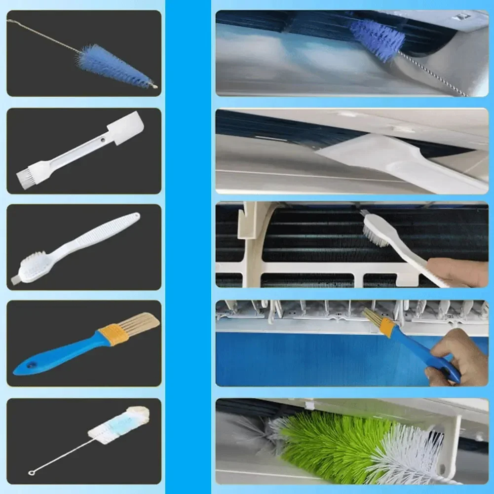 Kit de cubierta de limpieza de aire acondicionado, Herramientas de limpieza, bolsa de protección contra el polvo impermeable, limpiador de acondicionadores de aire, juego de 3000btu, 7/11/12 piezas