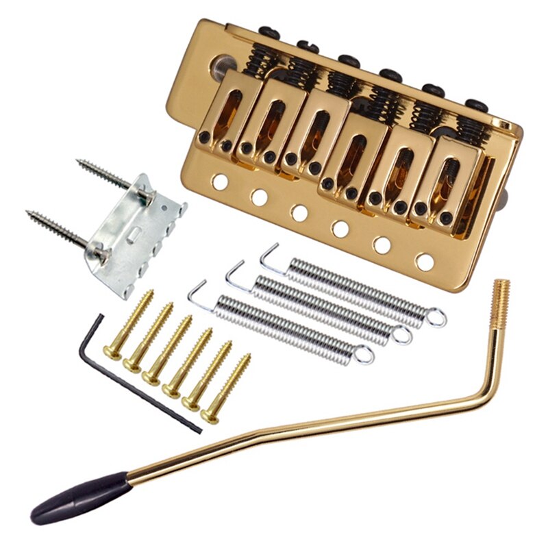 Gold Guitar Tremolo Bridge Arm Springs with Boat Jack Socket Set for Fender ST Electric Guitar Parts Accessorie