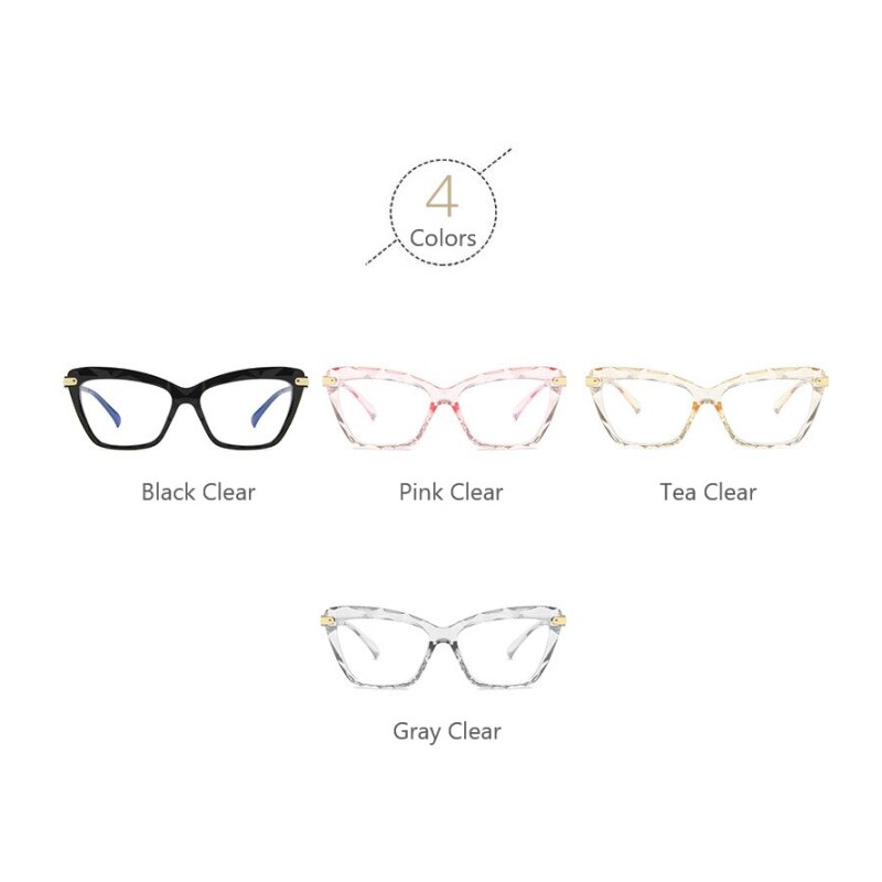 Glasses Women Diamond style frame Square Glasses Frames Optical Computer Glasses Crystal Cut Frame Office Eyewear