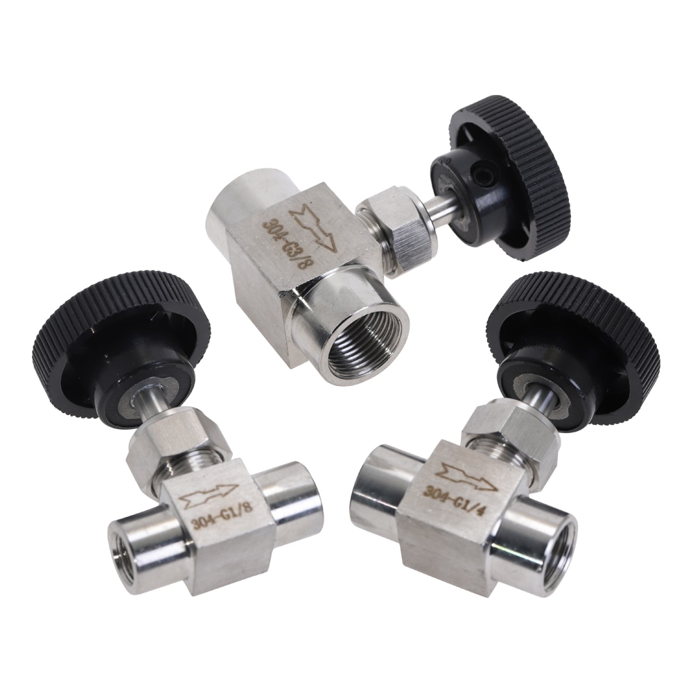 in Acciaio Inox 304 Valvola A Spillo 1/8 "1/4" 3/8 "1/2" BSP Pari Femminile Filo di Controllo del Flusso di Chiusura valvola per Acqua gas olio