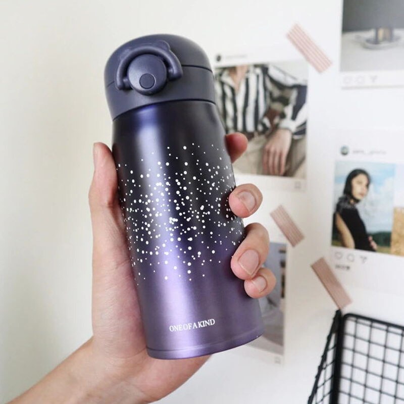 ! Termo de 500ml, taza de de botella, termo de café, té, leche, Taza de Viaje, termo de doble pared de acero inoxidable, frascos de vacío, , termo taza: 350ml / 2