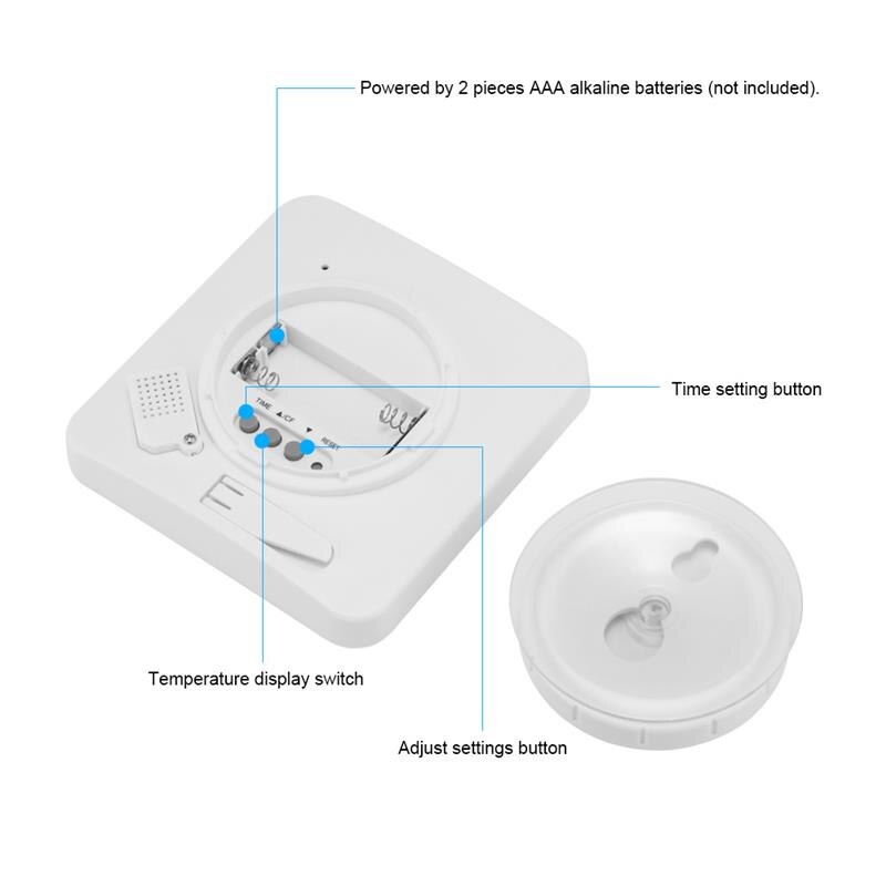 Waterdichte Lcd Digitale Klok Douche Elektronische Temperatuur Vochtigheid Monitor Klok Meter Voor Badkamer Kinderkamer Home Decoration