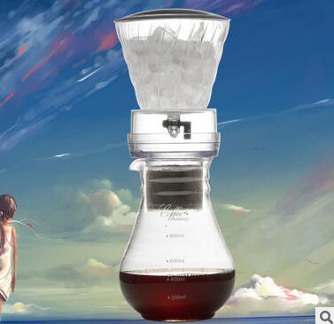 1000mL Stainless Steel Filter Pour Over Coffee Maker Heat Resistant Glass Coffee Pot with Reusable Espresso Coffee Drip Pots