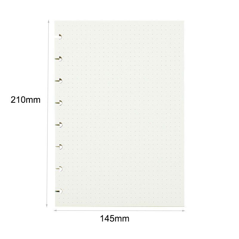 60 Sheets/Pack A5 Loose Leaf Notebook Core Inner Paper 8 Disc Mushroom Hole Notepad Inside Pages Weekly Daily Planner Stationery