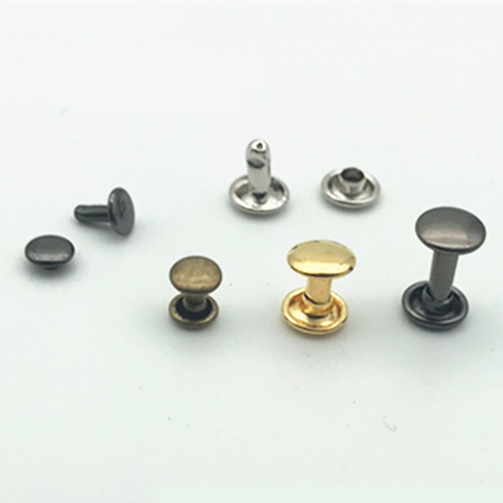100sets/lot Garment Rivets Double-Sided Round Double Cap Rivet Stud Spikes for Clothing Shoes Belt Bag Punk Leather Craft Sewing