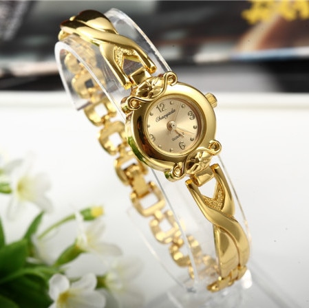 Femmes Bracelet montre Mujer doré Relojes petit cadran Quartz loisirs montre populaire montre-Bracelet heure femme dames élégantes montres