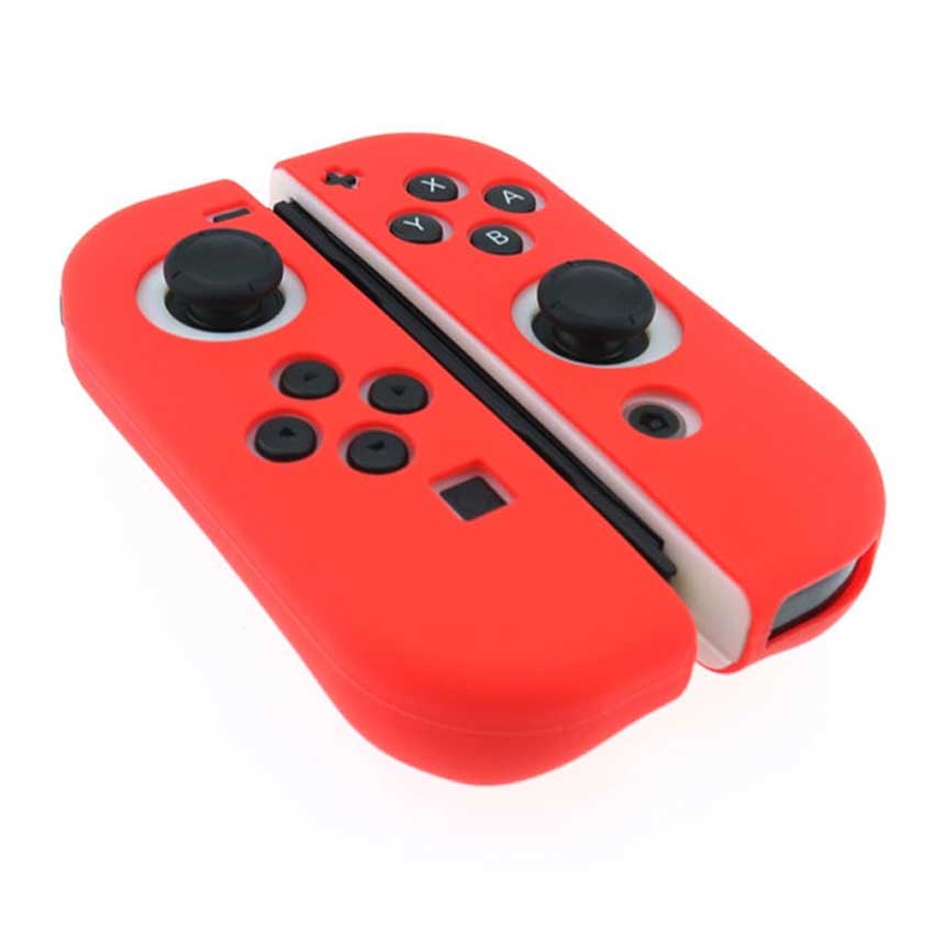 JCD-funda protectora de silicona suave + tapas de Joystick para Nintendo Switch NS NX Joy-Con, 1 Juego