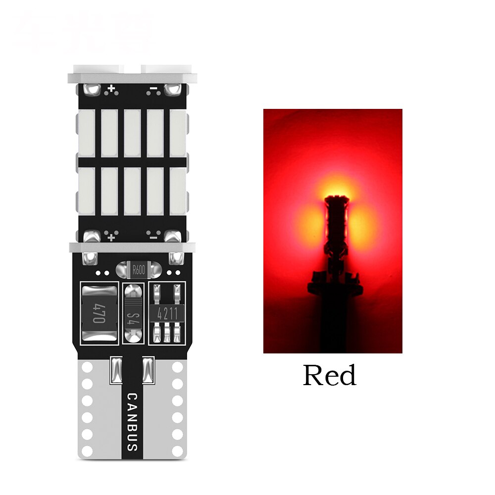 Bombillas LED Canbus T15 W16W WY16W 4014 45SMD para coche, lámpara de marcha atrás, sin Error, blanco, rojo, ámbar, 6000K, 2 uds.: Cristal azul