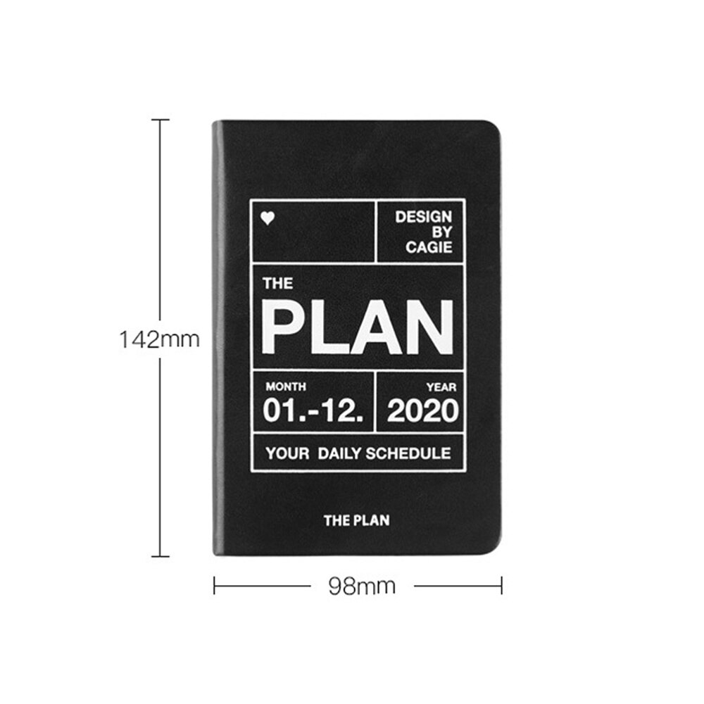 1Pcs A7 Notebook Notebook Planner Efficiency Agenda Schedule Notebooks Diary Stationery for School Office(Dark)