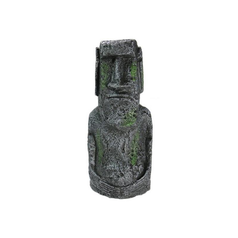 Aquarium Reptile Decoration Easter Island Stone Statue Resin Landscaping Crafts Antique Roman Portrait Fish Tank Decoration