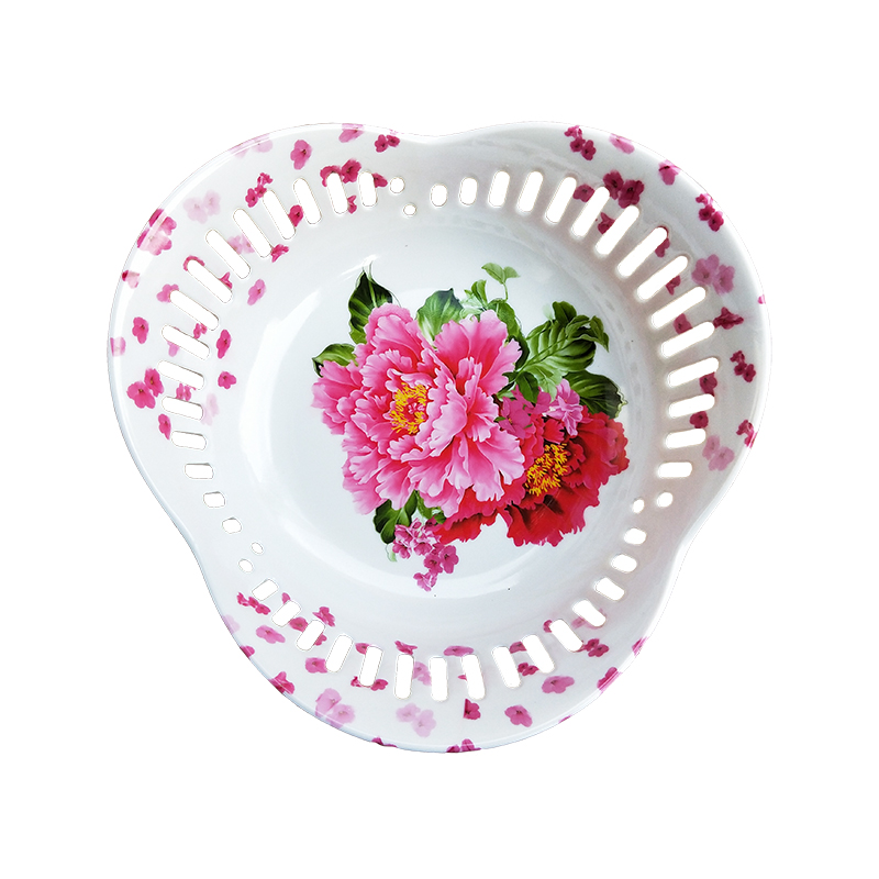 European Style Snack Plate Kitchen Product Tools Gadgets Multifunction Fruit Dish Eco-Friendly: Peony  L