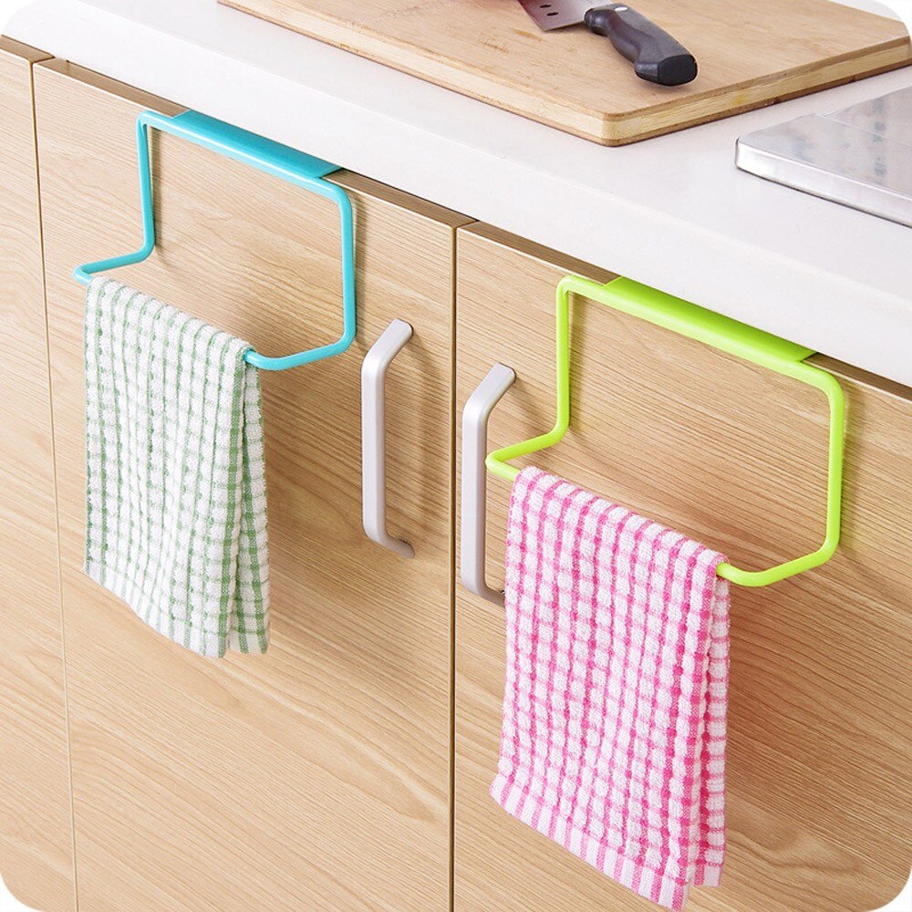 Porte torchon à suspendre, accroché aux portes de placards pour un rangement efficace des serviettes dans la cuisine et salle de bain, accessoire porte-serviettes