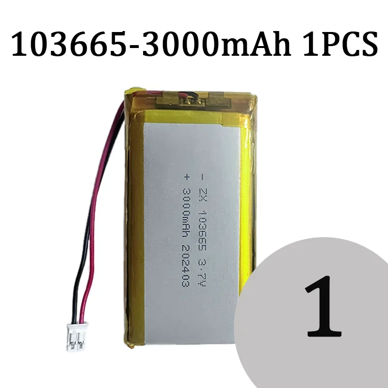 z.SHTV 3000mAh 103665 Oplaadbare lithium-polymeerbatterij voor mobiel opladen van tabletGPS PSP PAD E-book POS Machine Power: Goud