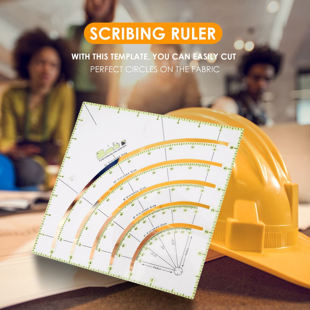 High-grade Multi-Function Acrylic Drawing Ruler 20.5*20.5CM Sewing Measuring Patchwork Yardstick Rulers School Office Supplies