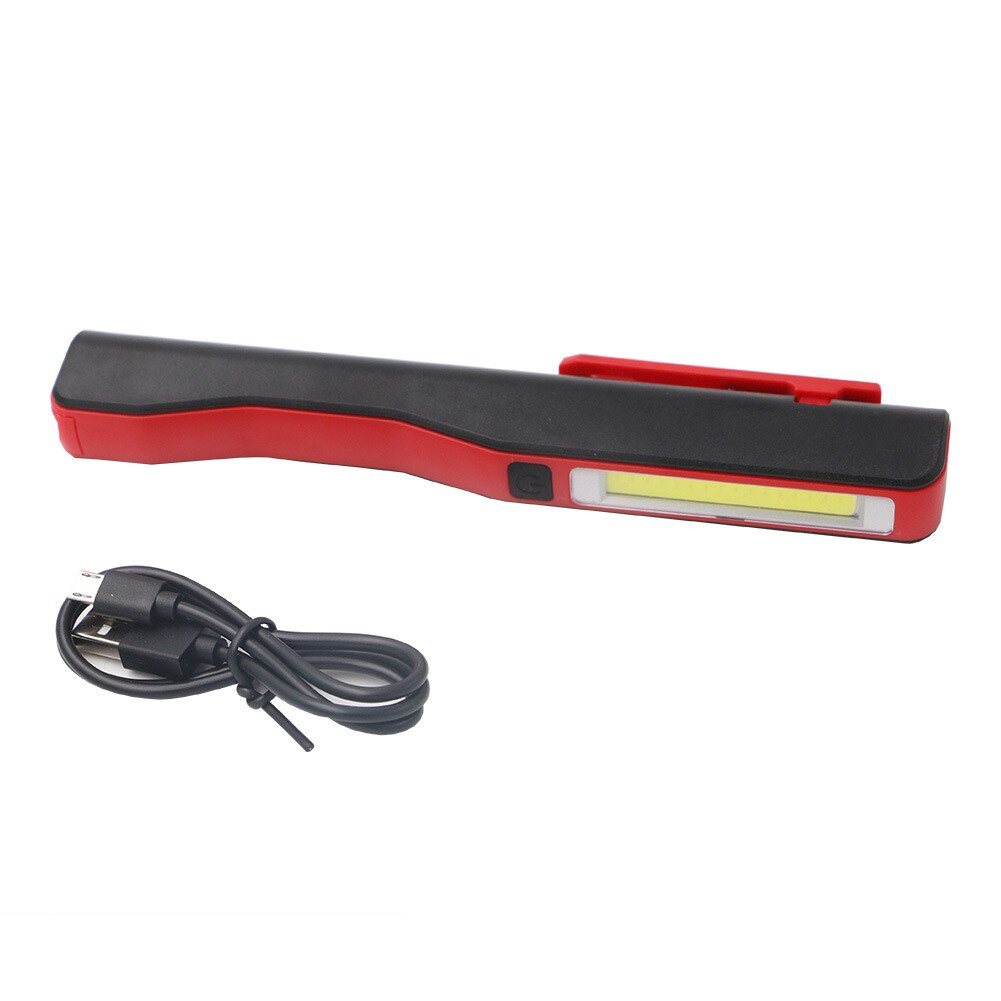 50% SALES!Portable Pen Shape COB LED Flashlight USB Rechargeable Magnetic Work Light Lamp