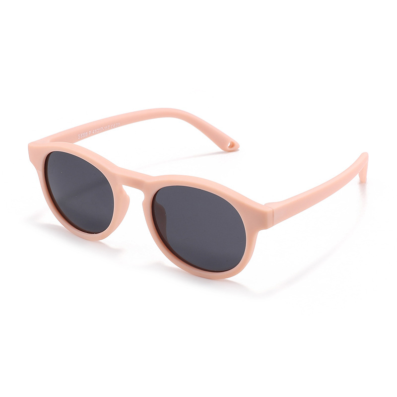 Primeras gafas de sol para bebé de 0 a 3 años, para recién nacido, con correa, redondas, flexibles, polarizadas UV400, accesorio de gafas de sol de silicona para bebé: Azul
