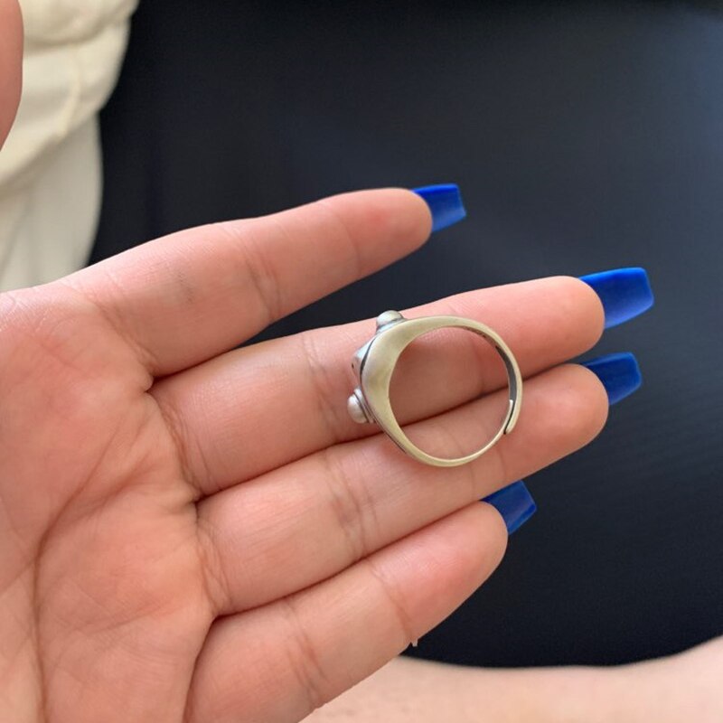 Kikker Ring Vrouwen 925 Zilveren Retro Persoonlijkheid Verstelbare Ring Sieraden Mannen RERI889