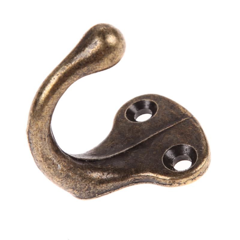 1pc vintage hängare krok antik zink legering dörr krokar handduk mantel hängare sovrum badrum vägg krok rack för kläder rock hatt väska: Mörk khaki