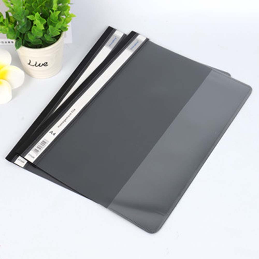 10 PC Binder Folder Strong Clear Cover A4 Presentation Project Files Hard PVC Document Folder Office Supplies Paper Organizer: black