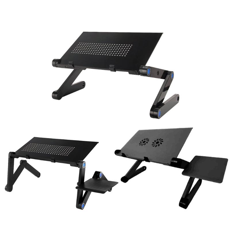 ALLOYSEED Aluminum Alloy Folding Table Laptop Desk Portable Adjustable Notebook Stand 360 degrees Laptop Desk for 17'' computer