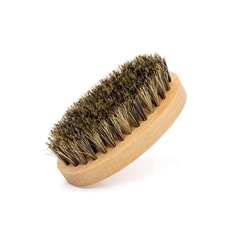 Wood Beard Brush Soft Boar Bristle Brush with Bamboo Wide Tooth Comb for Men Mustache Care Tool: 1