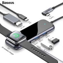 Baseus USB Type C HUB naar HDMI RJ45 Multi USB 3.0 USB3.0 Power Adapter Voor MacBook Pro Air Dock 3 poort USB-C USB HUB Splitter Hab