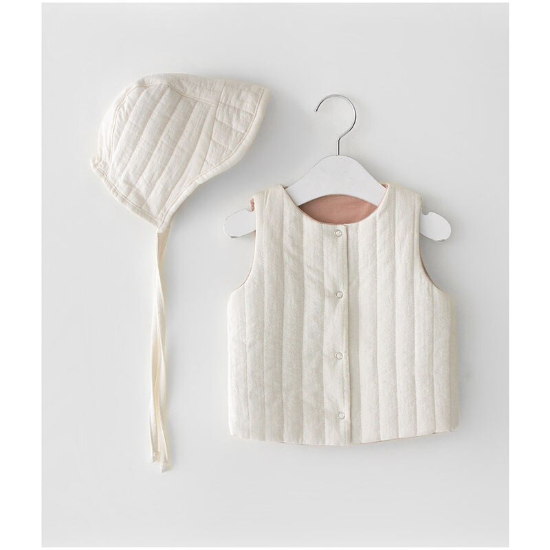 bébé garçons et filles gilet garder au en automne et en hiver avec chapeau gilet enfant en bas âge Version coréenne Cardigan vêtements extérieurs