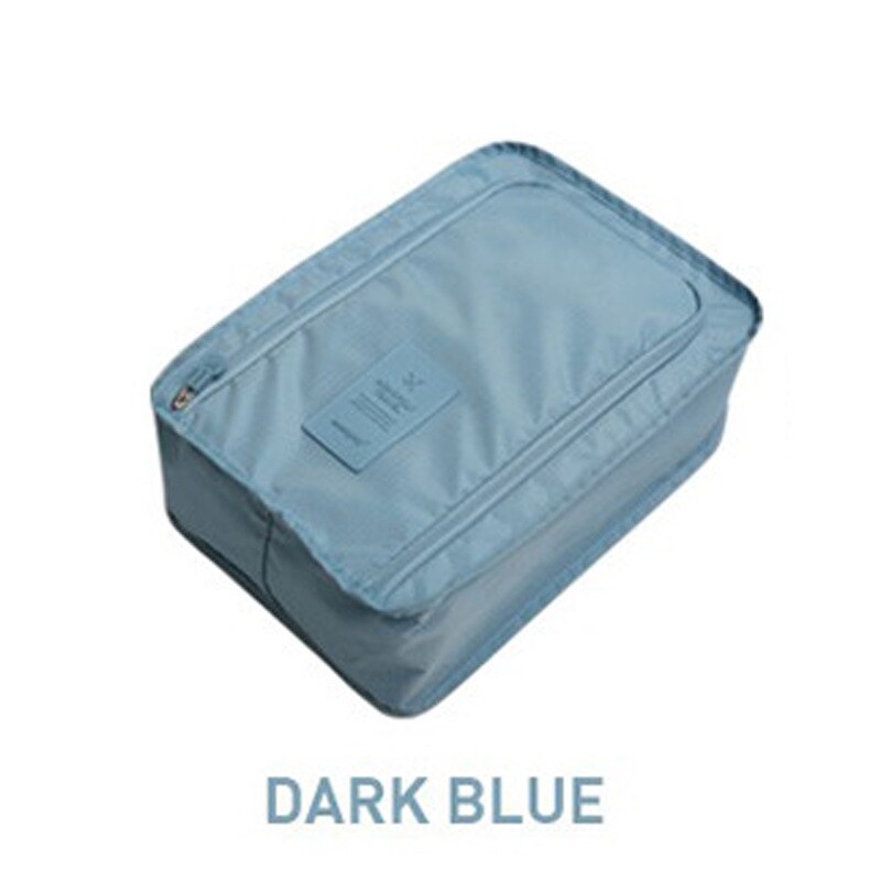 Portable Travel Storage Shoes Bag Waterproof Hanging Shoe Bag Organizer Shoe Sandals Carry Bag Protector Container: DARK BLUE