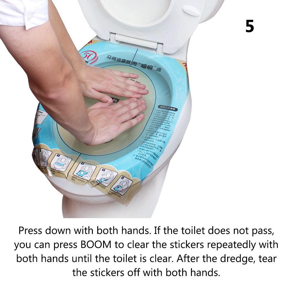 Badeværelse produkter toilet bom klar folie drift enkel og billig tryk princip super tryk toilet stempel