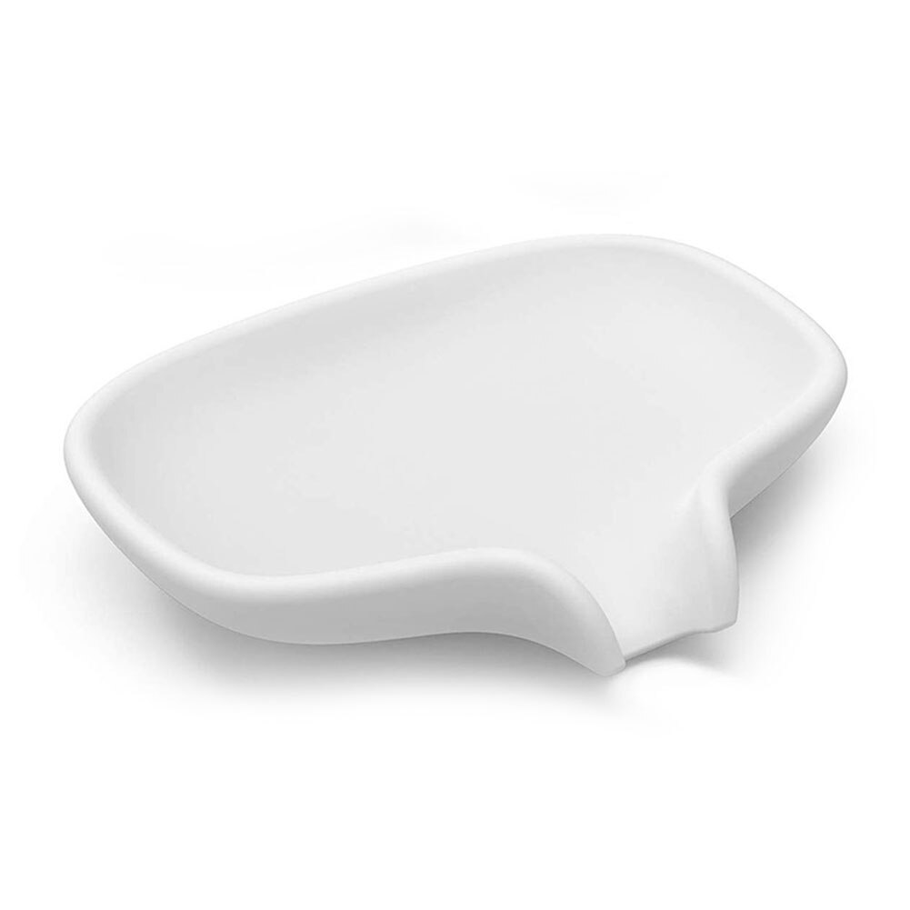 Portable Silicone Soap Holder Non Slip Soap Box Toilet Shower Case Holder ContainerBathroom Gadgets Dish Tray Holder Storage Box: White