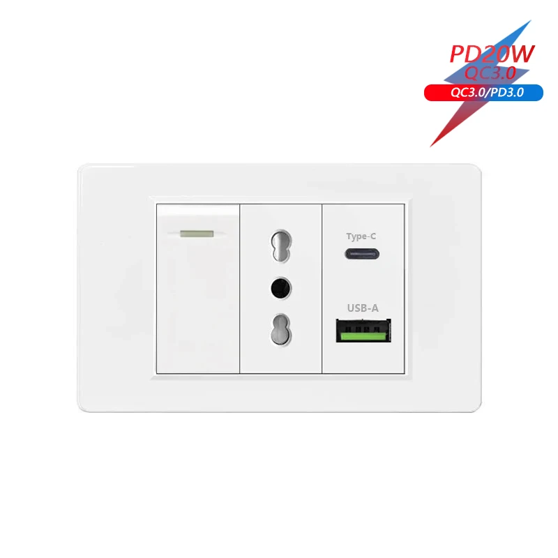 Italy Chile Standard Outlet with USB Smart Type-c ... – Grandado
