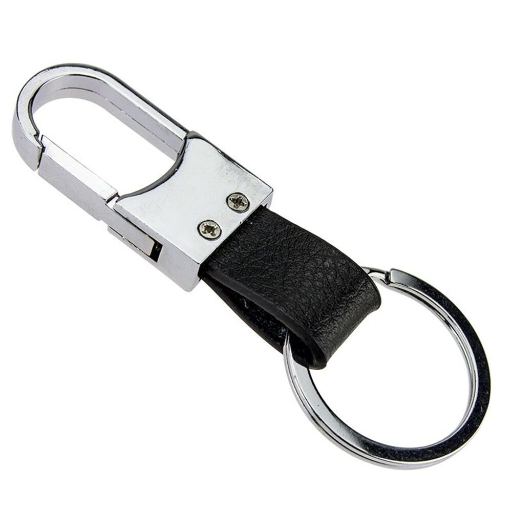 Black Leather Strap Keyring Keychain Key Chain Ring Key Fob 18 Sept 21